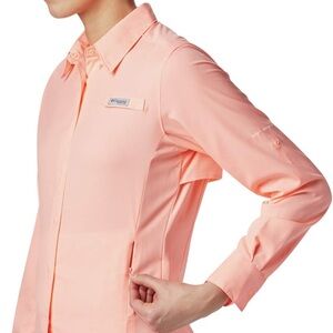 Columbia Light Coral Long Sleeve Shirt